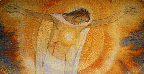 25. Serce Jezusa, nadziejo w Tobie umierających... (fresk, Paray-le-Monial)